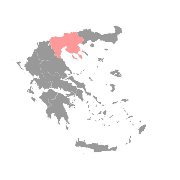 Carta Geografica Della Macedonia Centrale Regione Amministrativa Della Grecia Illustrazione — Vettoriale Stock