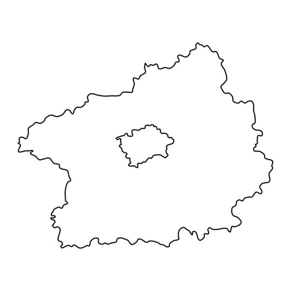 Адміністративний Підрозділ Центрально Богемської Області Чеської Республіки Приклад Вектора — стоковий вектор