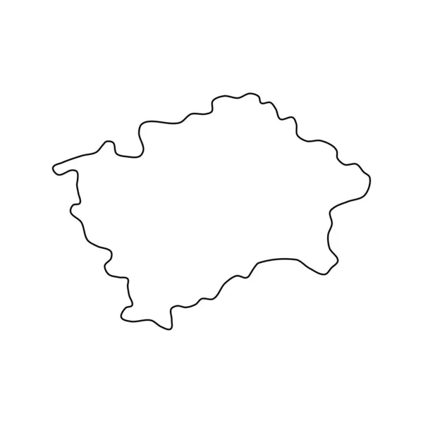 Unité Administrative Région Prague République Tchèque Illustration Vectorielle — Image vectorielle