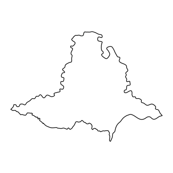 Administratieve Eenheid Zuid Moravië Van Tsjechische Republiek Vectorillustratie — Stockvector