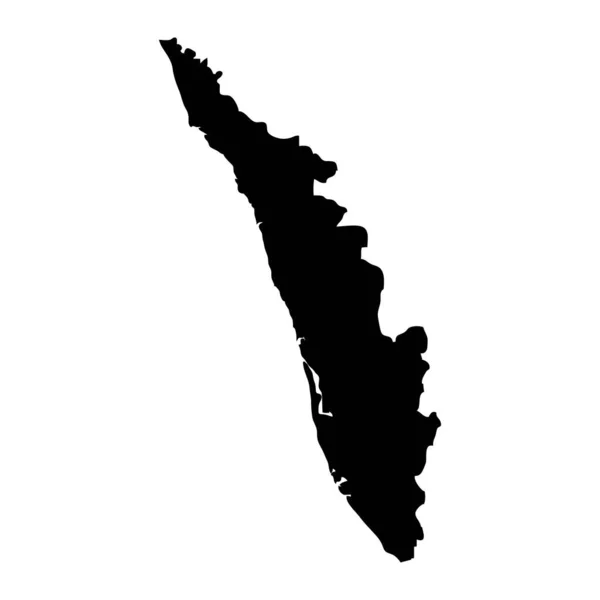Kerala Mapa Del Estado División Administrativa India Ilustración Vectorial — Vector de stock