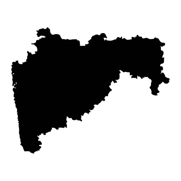Karte Des Bundesstaates Maharashtra Verwaltungseinheit Indiens Vektorillustration — Stockvektor