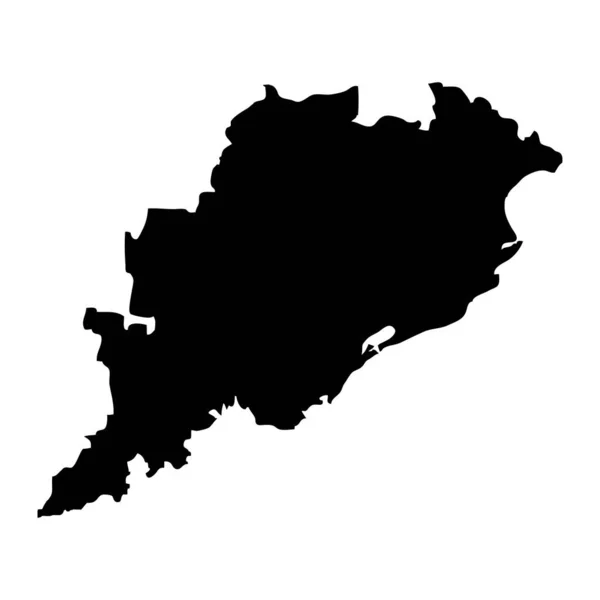 Mapa Estado Orissa Divisão Administrativa Índia Ilustração Vetorial —  Vetores de Stock