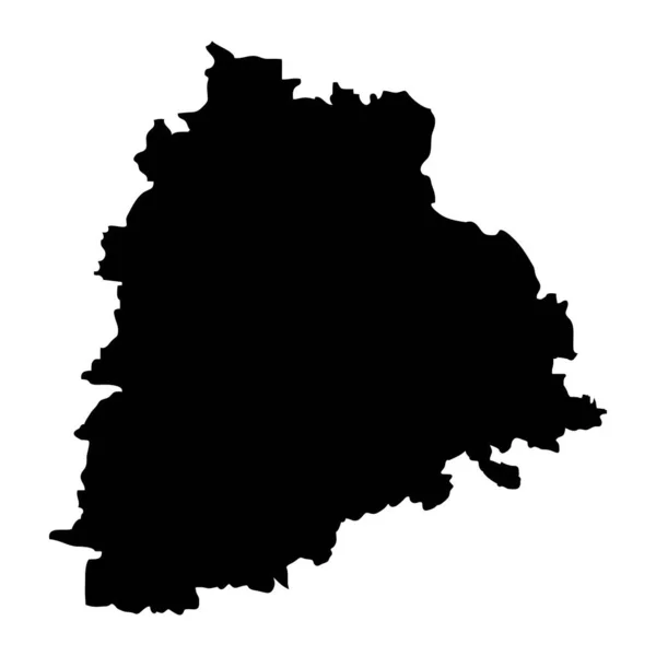 Carte État Telangana Division Administrative Inde Illustration Vectorielle — Image vectorielle