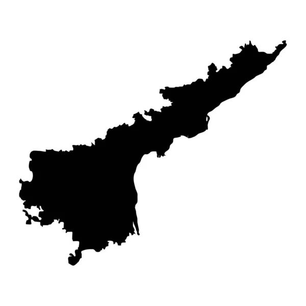 アンドラプラデシュ州の州地図 インドの行政部門 ベクターイラスト — ストックベクタ