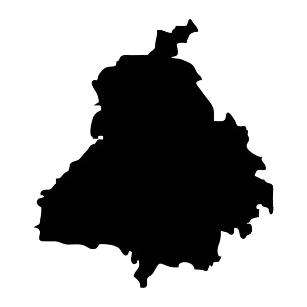 パンジャブ州の地図 インドの行政区画 ベクターイラスト — ストックベクタ
