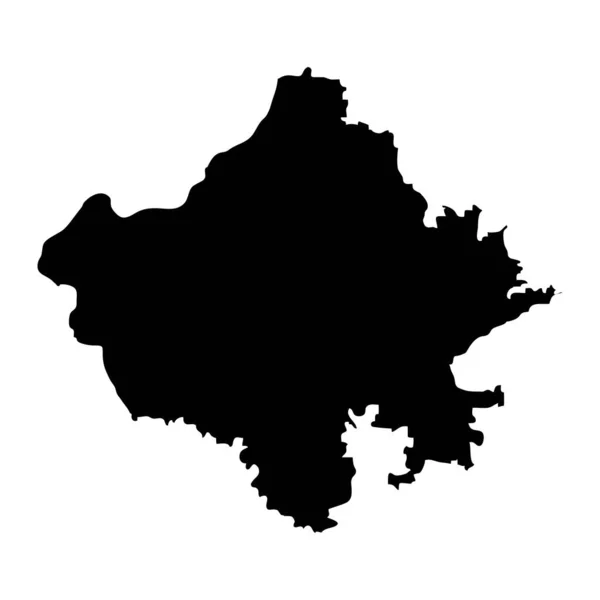 Rajastão Mapa Estado Divisão Administrativa Índia Ilustração Vetorial —  Vetores de Stock