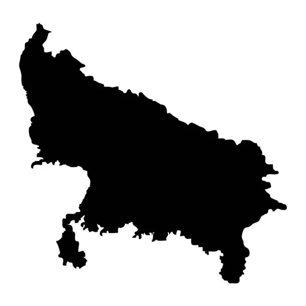 Uttar Pradesh Devlet Haritası Hindistan Idari Bölümü Vektör Illüstrasyonu — Stok Vektör