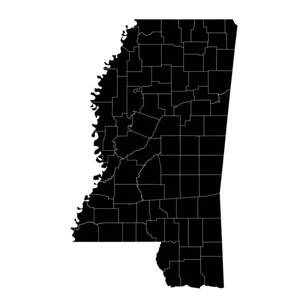 密苏里州有各县的地图 矢量说明 — 图库矢量图片