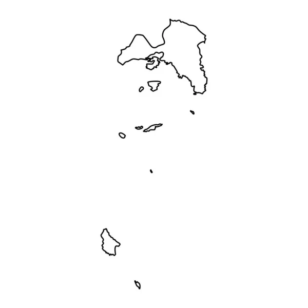 Mapa Regionu Attyka Region Administracyjny Grecji Ilustracja Wektora — Wektor stockowy