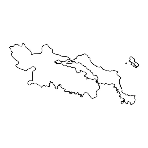 Grecia Central Región Mapa Región Administrativa Grecia Ilustración Vectorial — Vector de stock