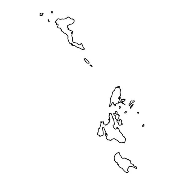 Karte Der Ionischen Inseln Verwaltungsregion Griechenlands Vektorillustration — Stockvektor