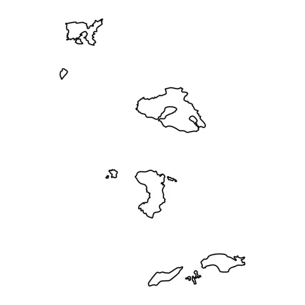北エーゲ海地域地図 ギリシャの行政区 ベクターイラスト — ストックベクタ