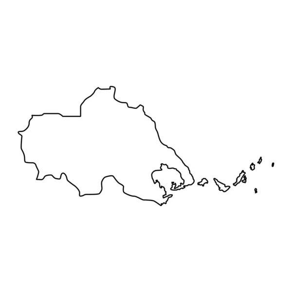 Thessaly Region Map Administrative Region Greece Vector Illustration — Stock Vector