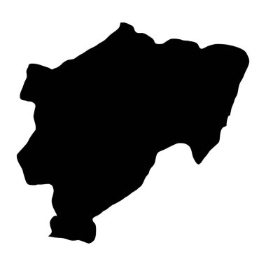 Kayseri ilçe haritası, Türkiye idari bölümleri. Vektör illüstrasyonu.