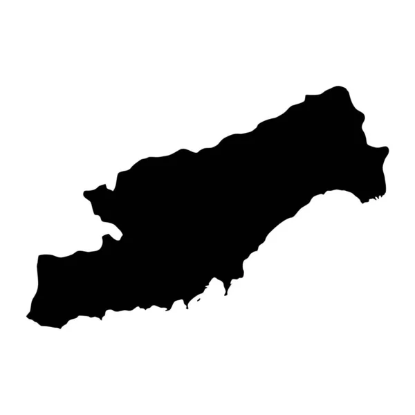 Mapa Província Mersin Divisões Administrativas Turquia Ilustração Vetorial — Vetor de Stock