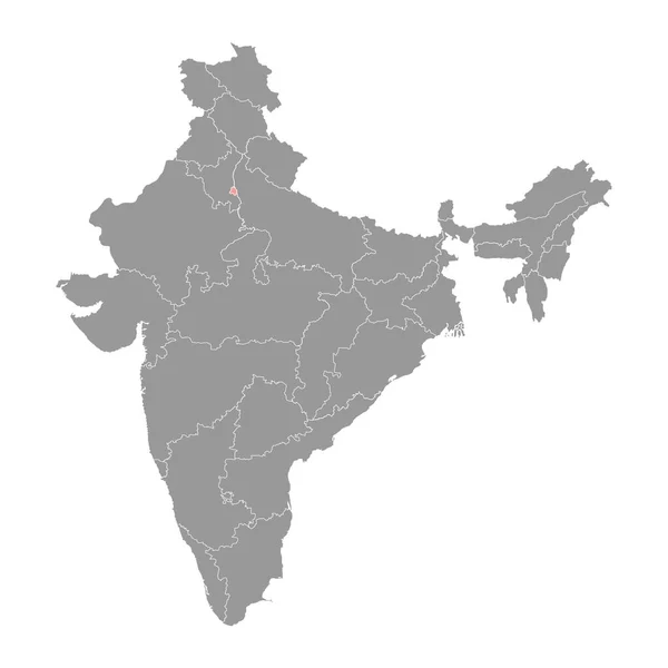デリー地図 インドの首都 ベクターイラスト — ストックベクタ