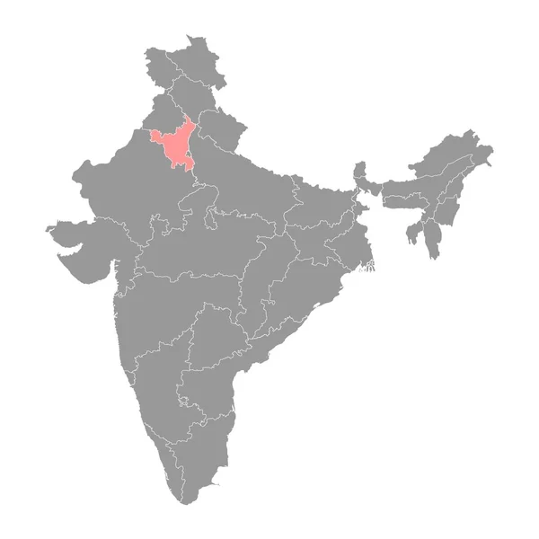 哈里亚纳邦地图 印度行政区划 矢量说明 — 图库矢量图片