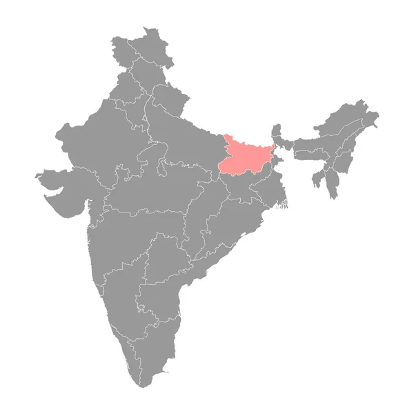 Mapa Estado Bihar Divisão Administrativa Índia Ilustração Vetorial — Vetor de Stock