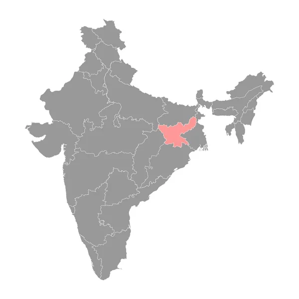 Jharkhand邦地图 印度行政区划 矢量说明 — 图库矢量图片