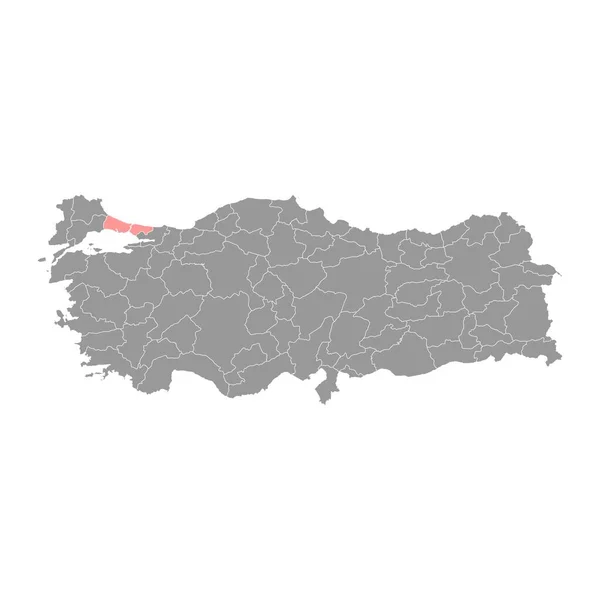 Isztambul Tartomány Térképe Törökország Közigazgatási Egységei Vektorillusztráció — Stock Vector