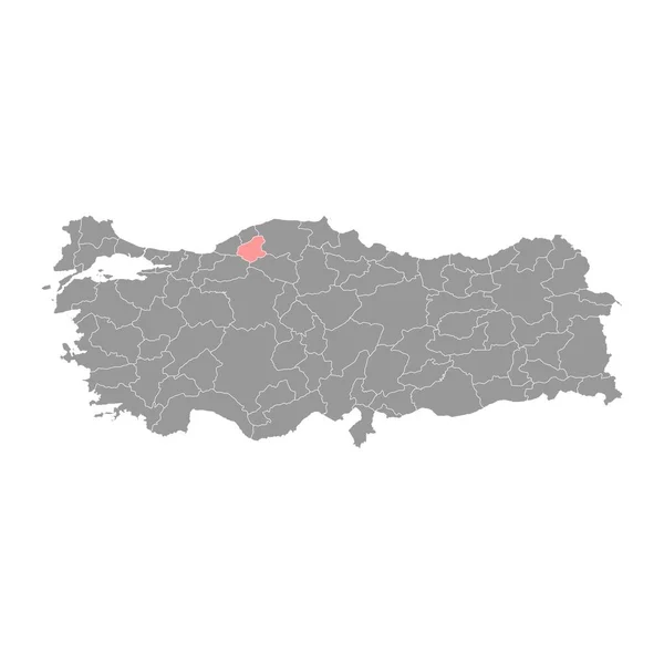 Karabuk Provincia Mapa Divisiones Administrativas Turquía Ilustración Vectorial — Vector de stock