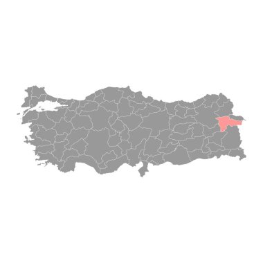 Tarım haritası, Türkiye 'nin idari bölümleri. Vektör illüstrasyonu.