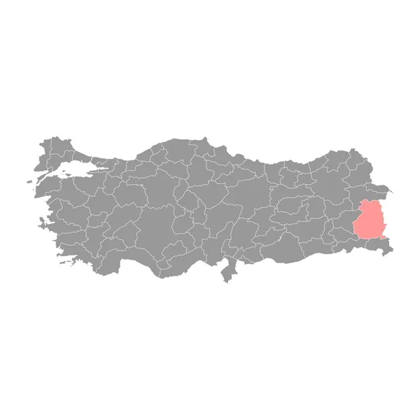 Minibüs Haritası Türkiye Idari Bölümleri Vektör Illüstrasyonu — Stok Vektör