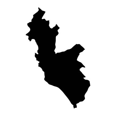 Lima eyalet haritası, Peru bölgesi. Vektör İllüstrasyonu.
