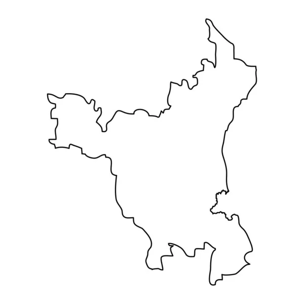 Karte Des Bundesstaates Haryana Verwaltungseinheit Indiens Vektorillustration — Stockvektor