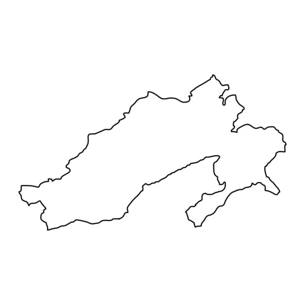 Karte Des Bundesstaates Arunachal Pradesh Verwaltungseinheit Indiens Vektorillustration — Stockvektor