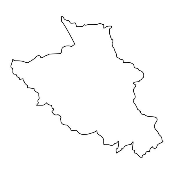 拉达克地区地图 印度行政区划 矢量说明 — 图库矢量图片