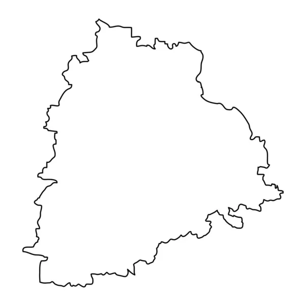 Telangana州地図 インドの行政区画 ベクターイラスト — ストックベクタ