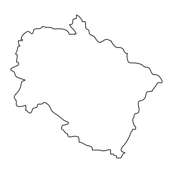 인도의 구역인 우타라칸드 지도입니다 일러스트 — 스톡 벡터