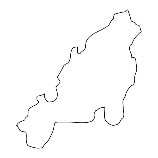 Nagaland State Map Administrative Teilung Indiens Vektorillustration — Stockvektor