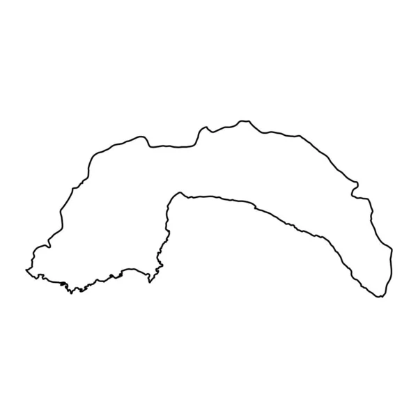 Antalya Provincia Mapa Divisiones Administrativas Turquía Ilustración Vectorial — Archivo Imágenes Vectoriales