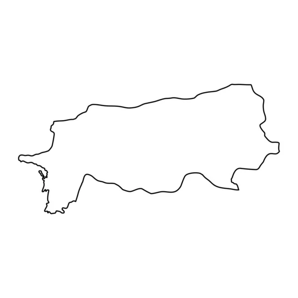 Aydin Tartomány Térképe Törökország Közigazgatási Egységei Vektorillusztráció — Stock Vector
