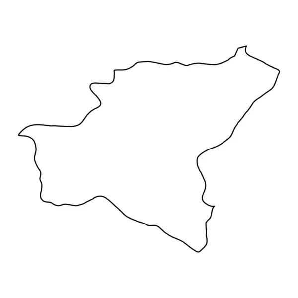 Mapa Bitlis Provincia Divisiones Administrativas Turquía Ilustración Vectorial — Archivo Imágenes Vectoriales