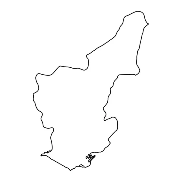 Carte Province Adana Divisions Administratives Turquie Illustration Vectorielle — Image vectorielle