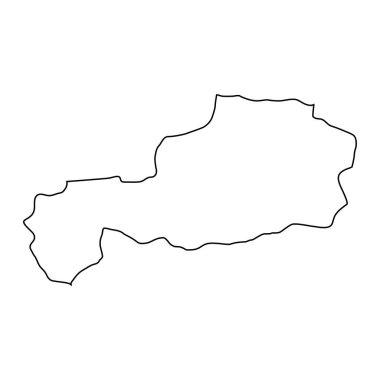 Bolu ilçe haritası, Türkiye 'nin idari bölümleri. Vektör illüstrasyonu.