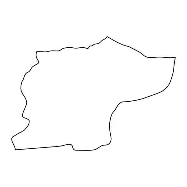 ドゥース県地図 トルコの行政区画 ベクターイラスト — ストックベクタ