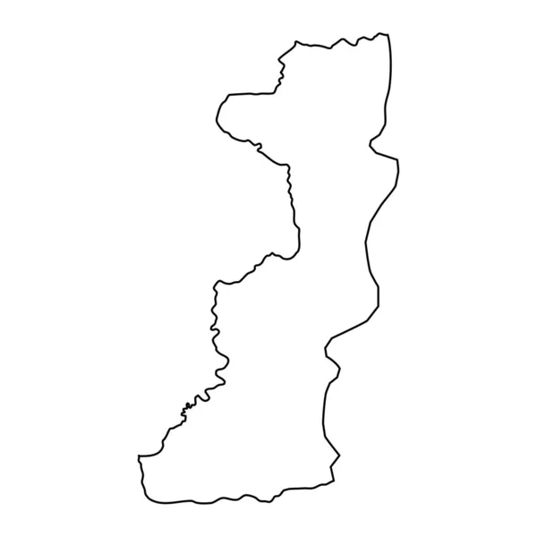 Carte Province Edirne Divisions Administratives Turquie Illustration Vectorielle — Image vectorielle