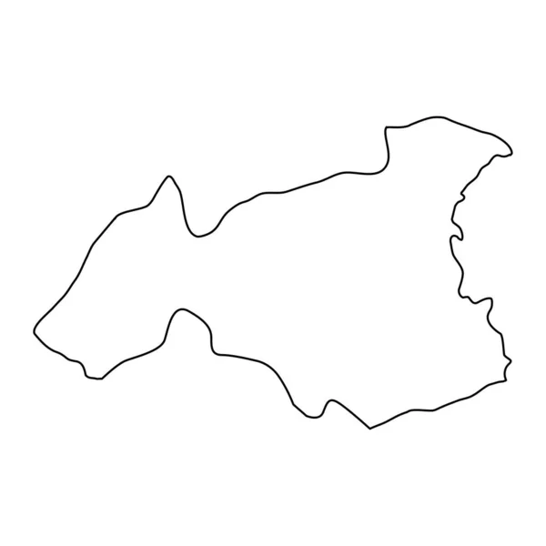 Mapa Provincie Gaziantep Správní Divize Turecka Vektorová Ilustrace — Stockový vektor