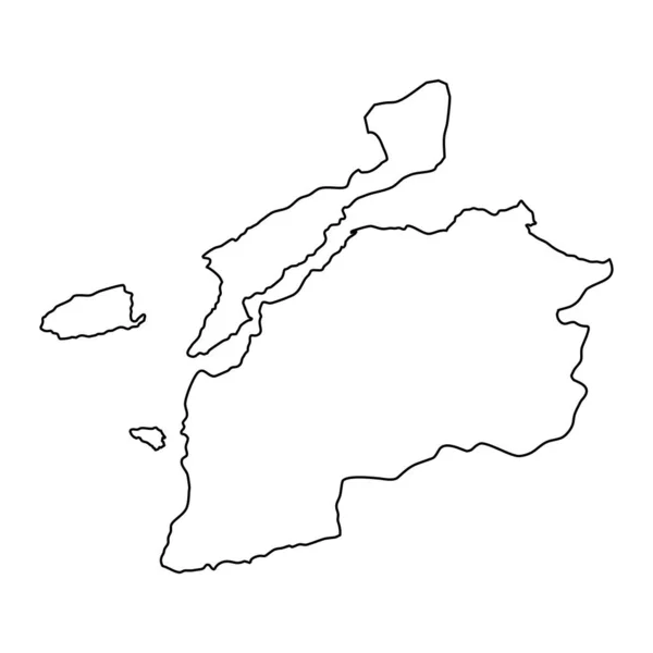 Carte Province Canakkale Divisions Administratives Turquie Illustration Vectorielle — Image vectorielle