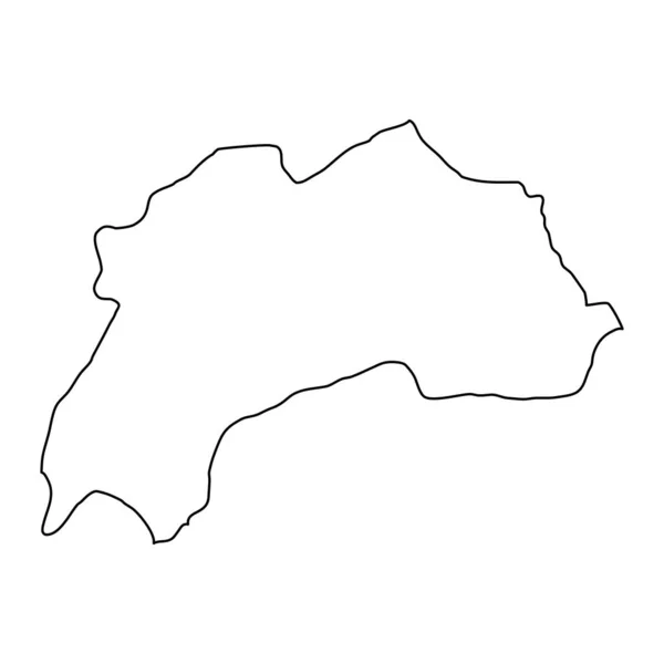 Burdur Provincia Mapa Divisiones Administrativas Turquía Ilustración Vectorial — Vector de stock