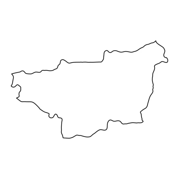 Mapa Provincie Diyarbakir Správní Divize Turecka Vektorová Ilustrace — Stockový vektor