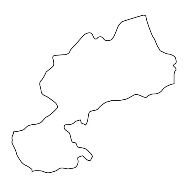 Mapa Província Karaman Divisões Administrativas Turquia Ilustração Vetorial —  Vetores de Stock