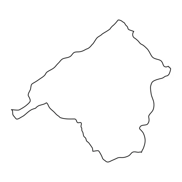 Carte Province Isparta Divisions Administratives Turquie Illustration Vectorielle — Image vectorielle