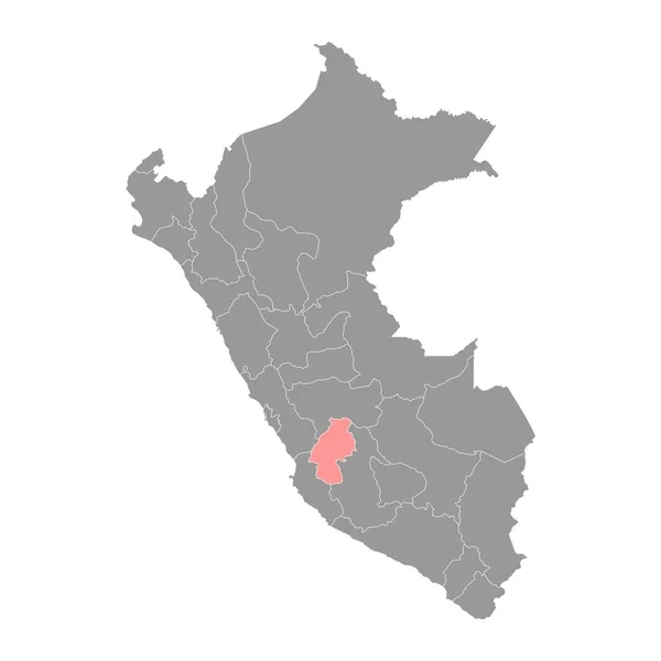 Mapa Huancavelica Región Perú Ilustración Vectorial — Vector de stock
