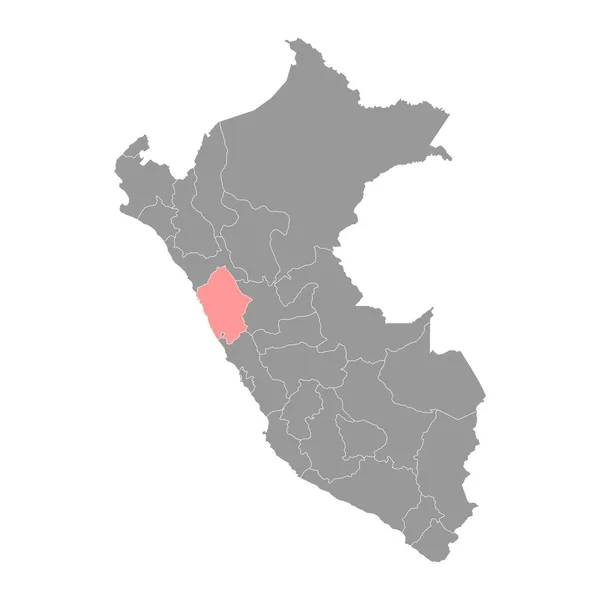 Χάρτης Ancash Περιοχή Στο Περού Εικονογράφηση Διανύσματος — Διανυσματικό Αρχείο